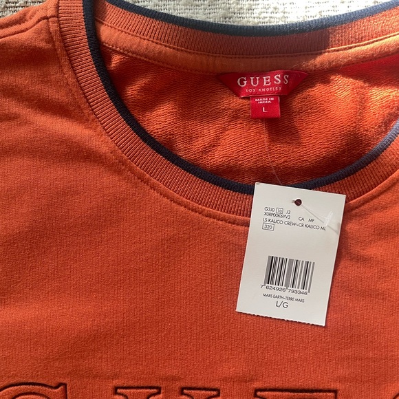 Guess Vibrant Orange Light Sweatshirt - Picture 1 of 3